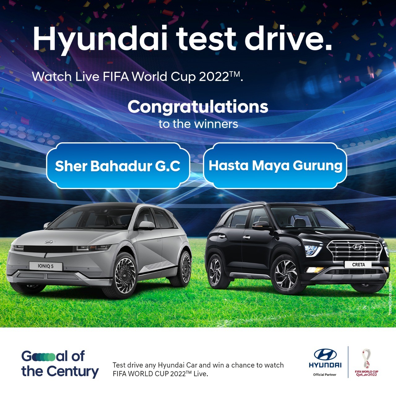 Hyundai announces the winner of ‘Hyundai Test drive. Watch Live FIFA World Cup 2022’